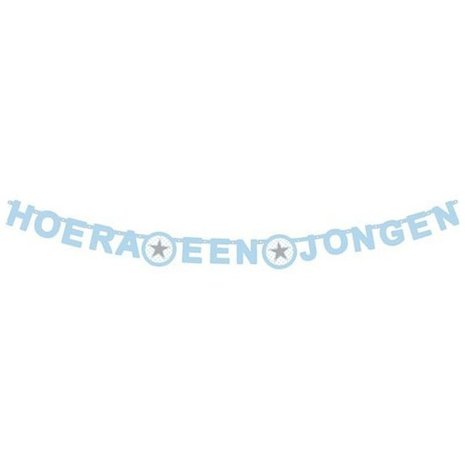 Letterslinger Hoera een jongen met ster