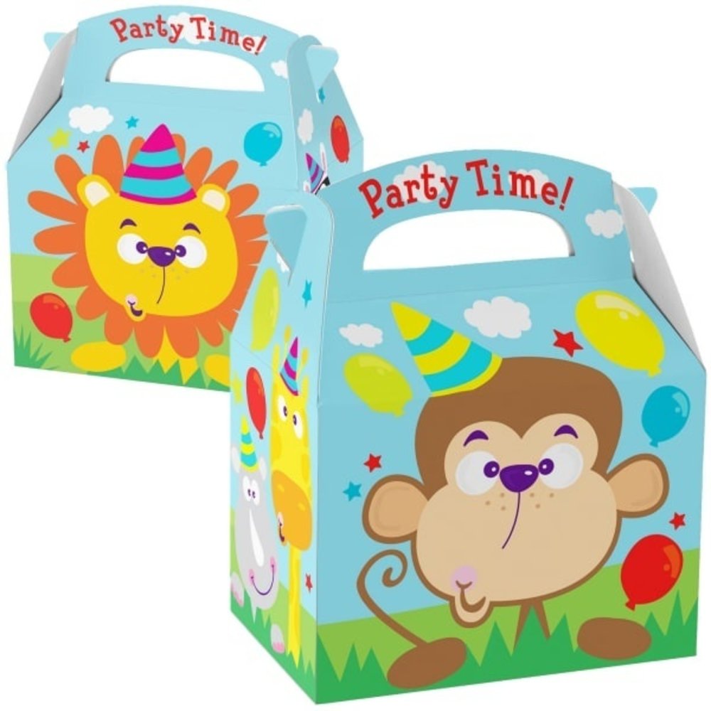 Amscan Jungle Dieren Kids Party Time Uitdeeldoosjes 15x10x20cm | per stuk
