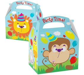 Amscan Dschungeltiere Kinder Party Time Geschenkboxen 15x10x20cm | pro Stück