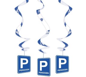 Swirl decoratie Pensioen 3 stuks Swirl decoratie Pensioen 3 stuks