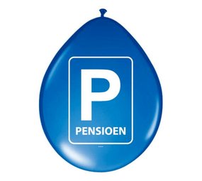 Folat Ballon Pensioen blauw 8 stuks Folat Ballon Pensioen blauw 8 stuks