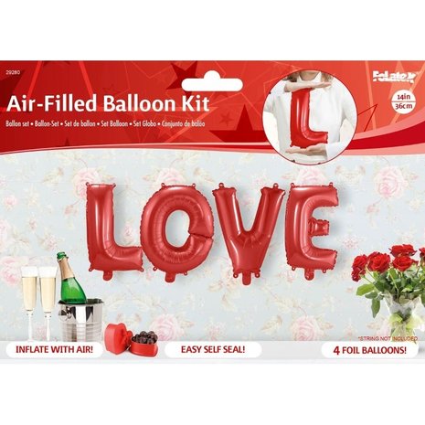 Folat Ballon folie set LOVE | 36 cm Folat Ballon folie set LOVE | 36 cm