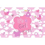 Drapeau de la fenêtre C'est une fille! Drapeau de la fenêtre C'est une fille!