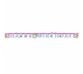 Amscan Unicorn Rainbow Letter Garland Happy Birthday 180x15cm | per Unit