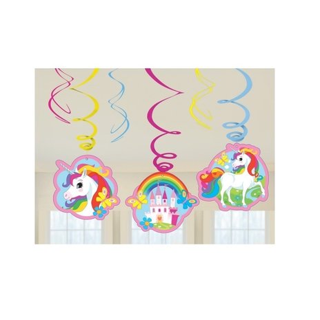 Amscan Unicorn Rainbow Hanging Decoration 80cm | 6 pieces