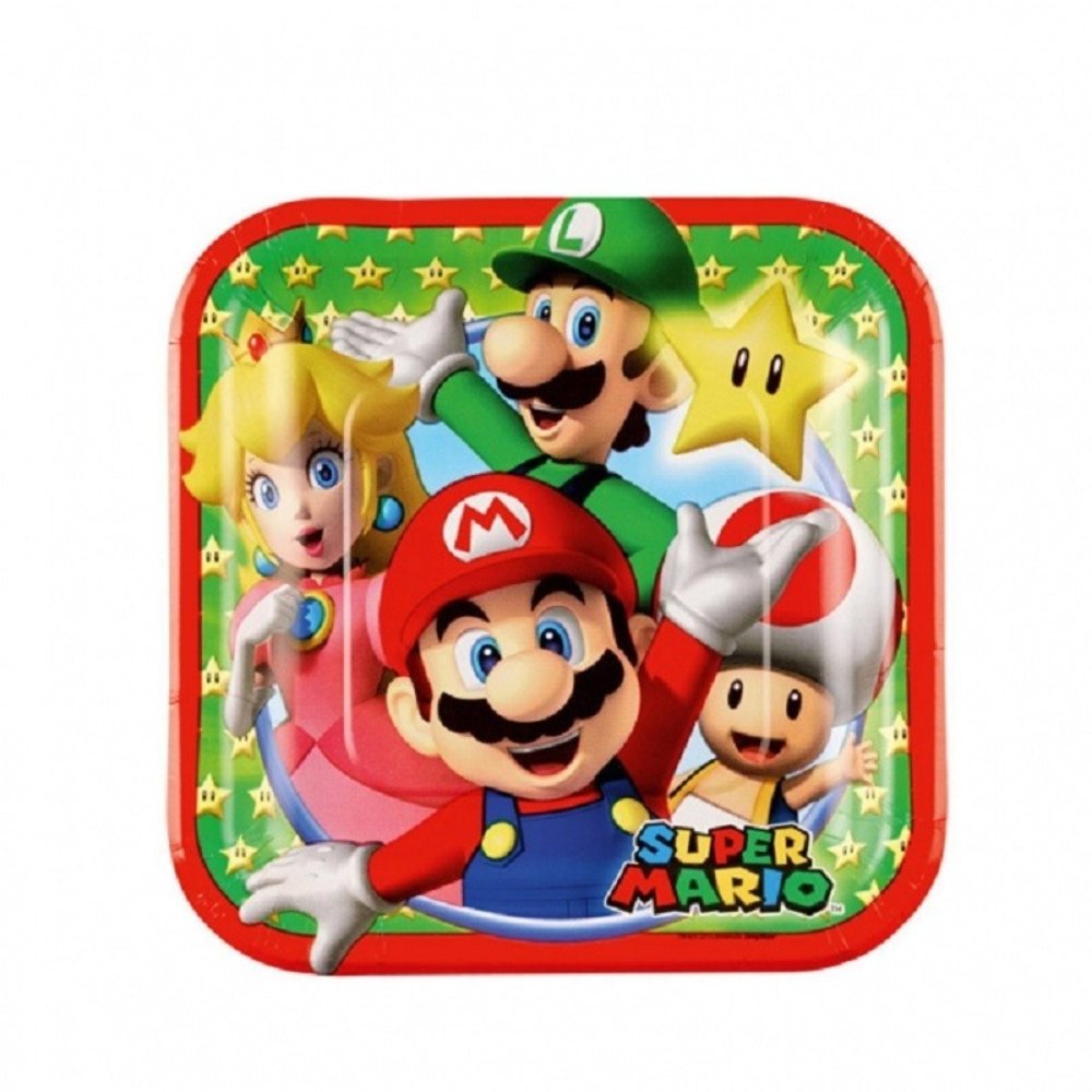 Procos Party Assiette Super Mario 18cm | 8 pièces