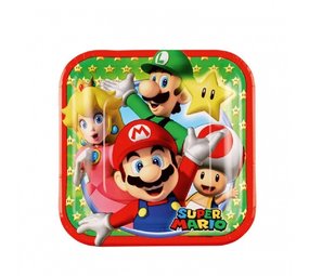 Procos Party Bord Super Mario 18cm | 8 stuks Procos Party Bord Super Mario 18cm | 8 stuks