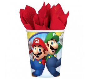 Amscan Beker Super Mario 250 ml | 8 stuks Amscan Beker Super Mario 250 ml | 8 stuks