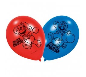Ballon Super Mario Bros 6 stuks Ballon Super Mario Bros 6 stuks