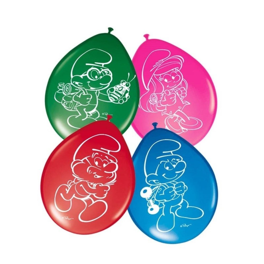 Ballon Smurfen feest 8 stuks