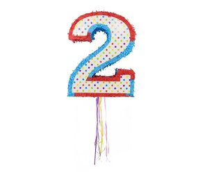 Pinata number 2 pull with dots Pinata number 2 pull with dots