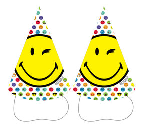 Amscan Chapeaux Smiley World 8 pièces Amscan Chapeaux Smiley World 8 pièces