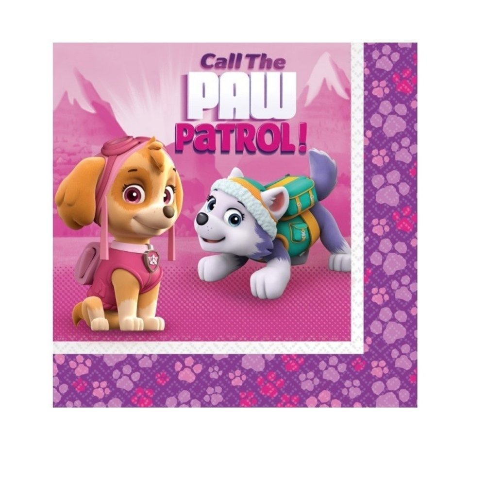Procos Party Pays Patrol Sky Nappins roses | 33x33cm Procos Party Pays Patrol Sky Nappins roses | 33x33cm