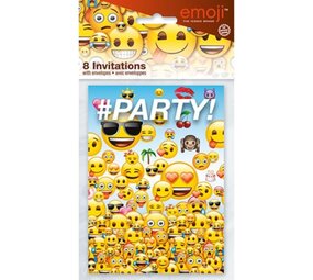 Invitation Emoji 8 pièces Invitation Emoji 8 pièces