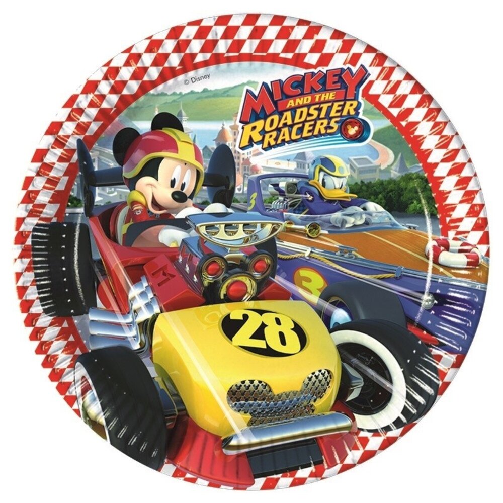 Assiette Mickey Mouse Roadster Racers 23cm | 8 pièces