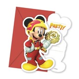 Invitation Mickey Mouse Roadster Racers 6 pièces