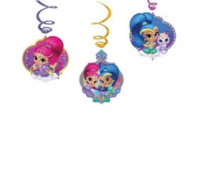 Decoratie swirl Shimmer & Shine 6 stuks Decoratie swirl Shimmer & Shine 6 stuks