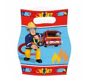 Sac de fête Sam de pompier bleu 8 pièces Sac de fête Sam de pompier bleu 8 pièces