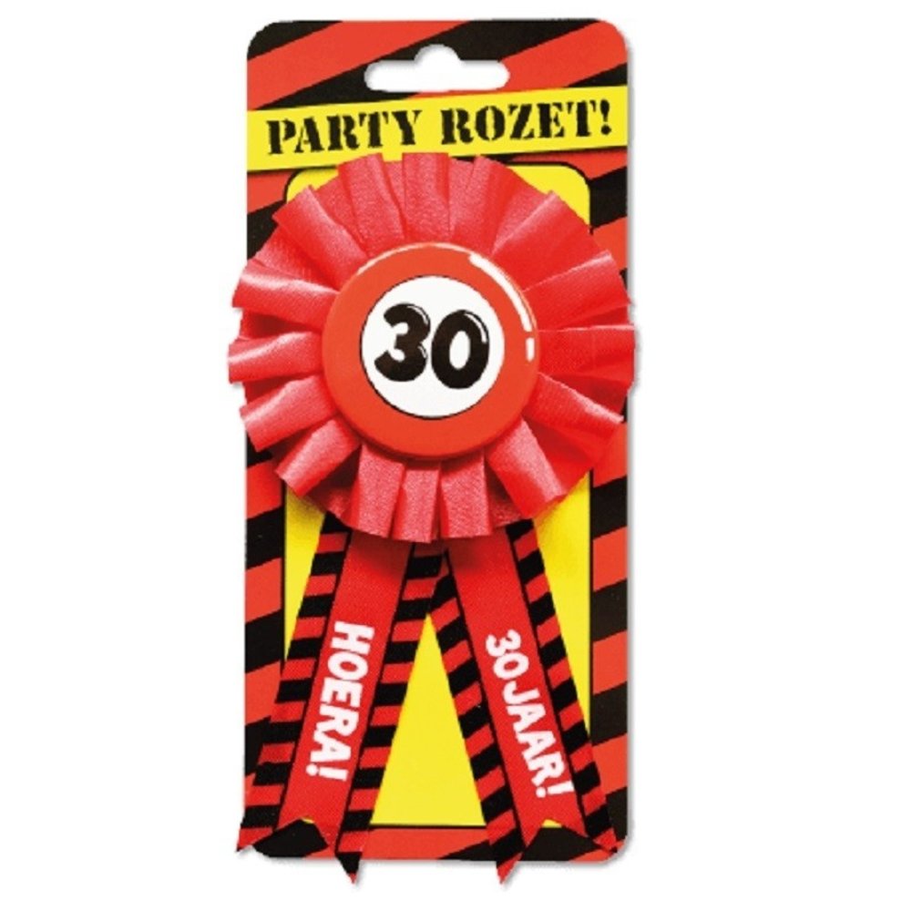 Paper Dreams Rozet 30 jaar Verkeersbord rood