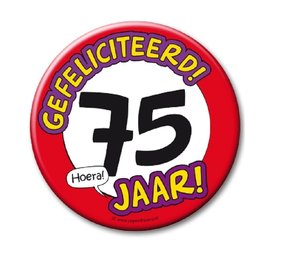Button XL 75 years of traffic sign Button XL 75 years of traffic sign