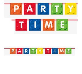 Unique Party Lego Party Time Letterslinger 15x182cm | per stuk Unique Party Lego Party Time Letterslinger 15x182cm | per stuk
