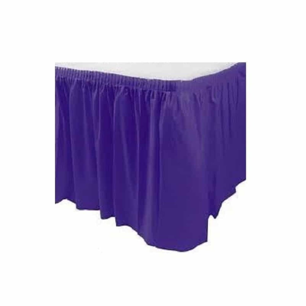 Jupe de table plastique violet | 73cm x 426 cm Jupe de table plastique violet | 73cm x 426 cm