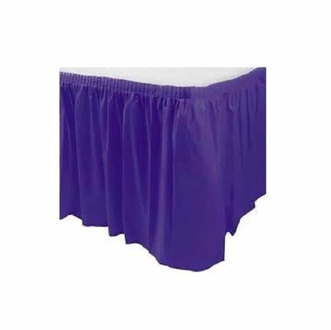 Jupe de table plastique violet | 73cm x 426 cm Jupe de table plastique violet | 73cm x 426 cm