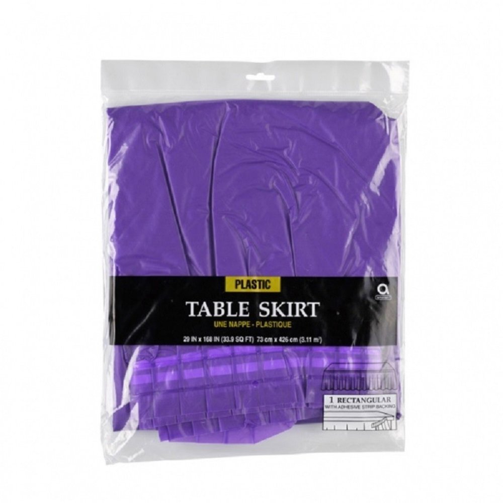 Jupe de table plastique violet | 73cm x 426 cm Jupe de table plastique violet | 73cm x 426 cm