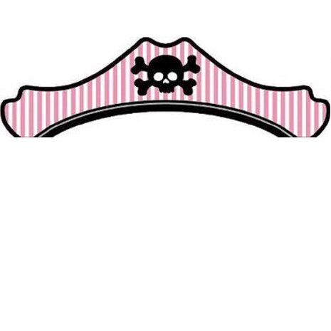 Piratenpirat Pink gestreift 8 Stücke Piratenpirat Pink gestreift 8 Stücke