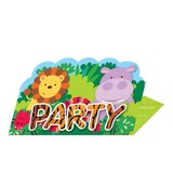 Invitation Jungle Dieren Party New 8 pieces Invitation Jungle Dieren Party New 8 pieces