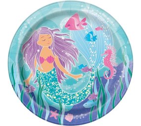 Unique Party Mermaid Plates 23cm | 8 pieces Unique Party Mermaid Plates 23cm | 8 pieces
