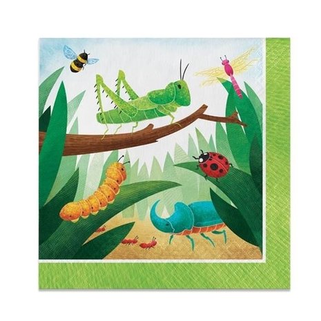 Creative Converting Nappins insectes 33x33cm | 16 pièces