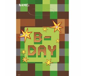Amscan Handing out bags TNT Minecraft Party | 8 pieces