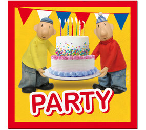 Folat Serviettes de table Pat a Mat 33x33 cm | 20 pièces