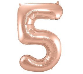 Paper Dreams Ballon folie 5 rose goud | 86cm Paper Dreams Ballon folie 5 rose goud | 86cm