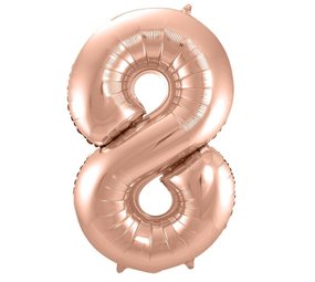Paper Dreams Balloon foil 8 pink gold | 86cm Paper Dreams Balloon foil 8 pink gold | 86cm