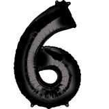 Globos Nordic Balloon foil 6 black | 86cm Globos Nordic Balloon foil 6 black | 86cm