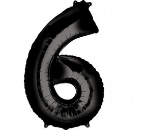 Globos Nordic Ballonfolie 6 schwarz | 86 cm Globos Nordic Ballonfolie 6 schwarz | 86 cm