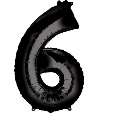Globos Nordic Ballon folie 6 zwart | 86cm Globos Nordic Ballon folie 6 zwart | 86cm