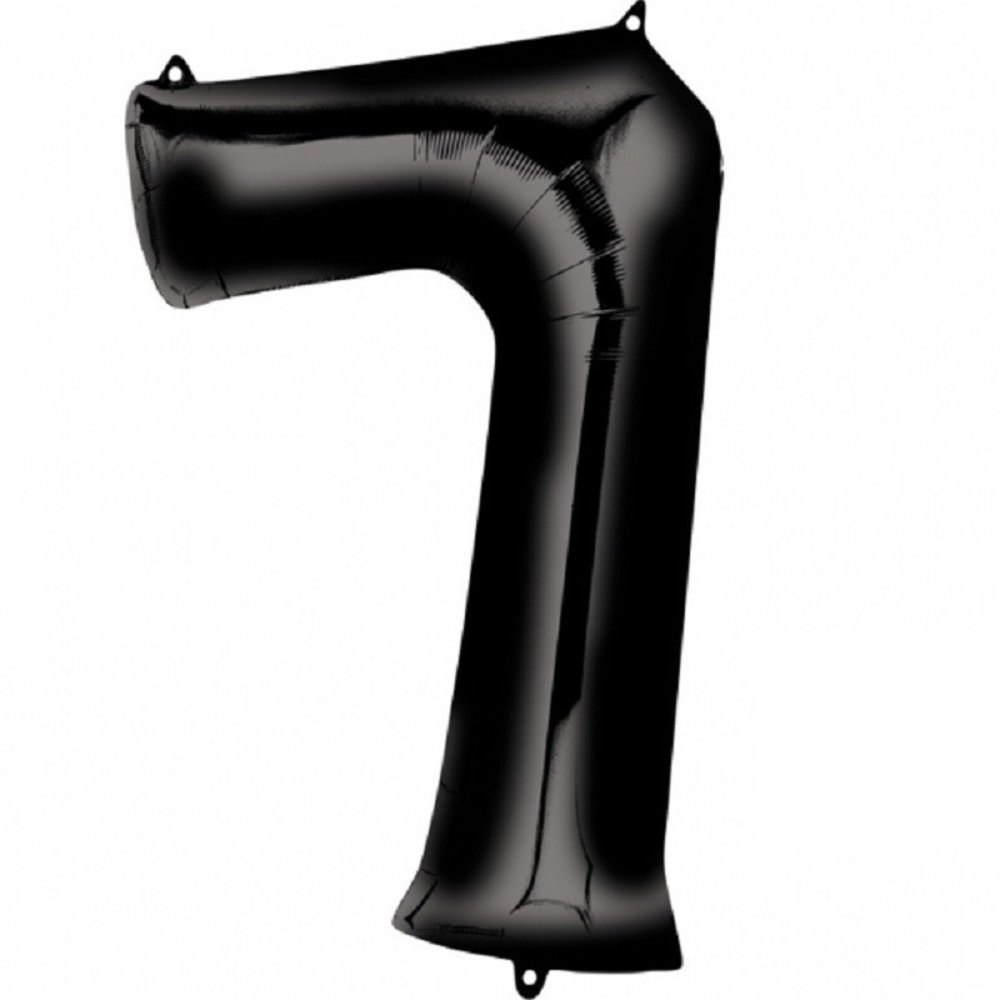 Globos Nordic Balloon foil 7 black | 86cm Globos Nordic Balloon foil 7 black | 86cm