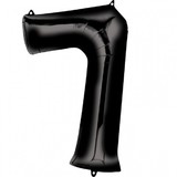 Globos Nordic Ballon folie 7 zwart | 86cm Globos Nordic Ballon folie 7 zwart | 86cm