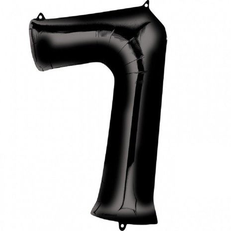 Globos Nordic Balloon foil 7 black | 86cm Globos Nordic Balloon foil 7 black | 86cm