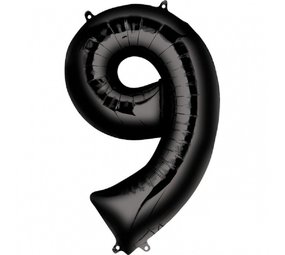 Globos Nordic Ballon Black Foil Figure 9 | 86 cm Globos Nordic Ballon Black Foil Figure 9 | 86 cm