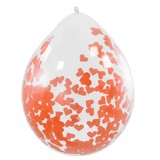 Balloon with heart confetti | 4 pieces