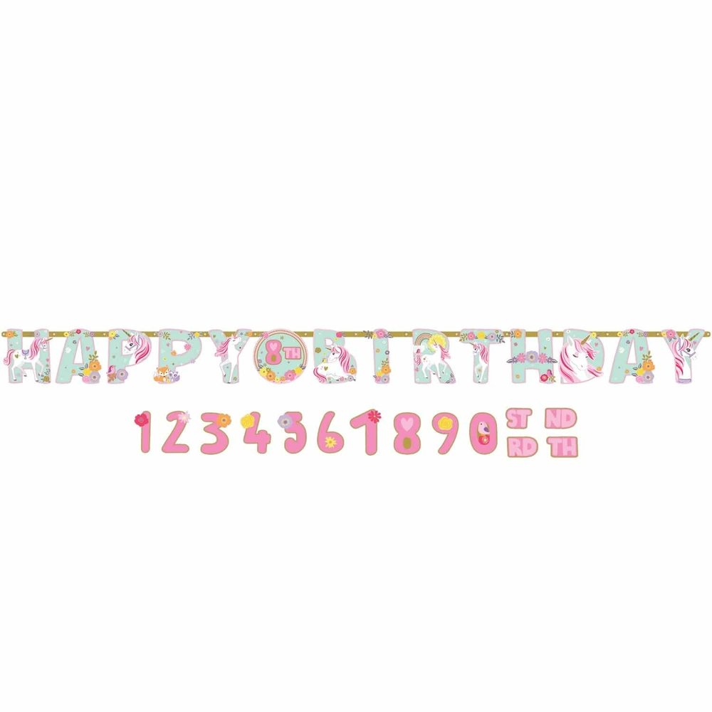 Amscan Magical Unicorn Age Letter Garland 320x25cm | per Unit Amscan Magical Unicorn Age Letter Garland 320x25cm | per Unit