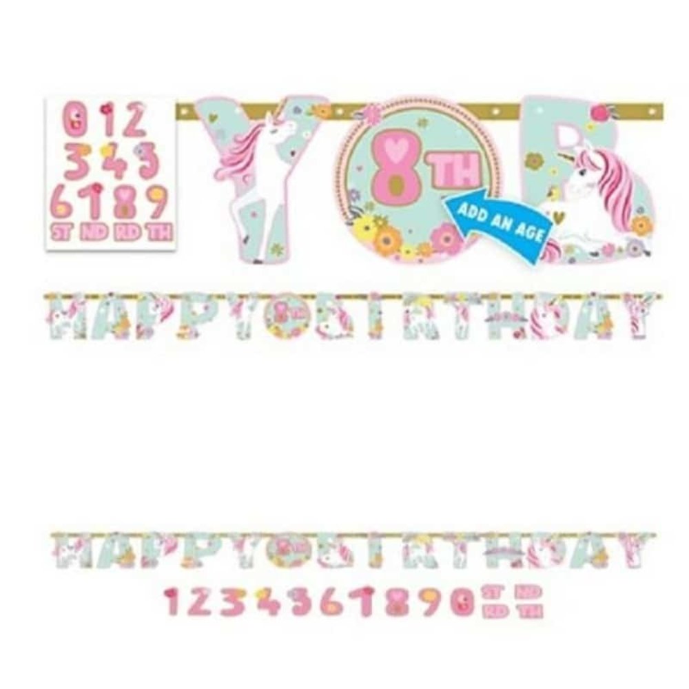 Amscan Magical Unicorn Age Letter Garland 320x25cm | per Unit Amscan Magical Unicorn Age Letter Garland 320x25cm | per Unit