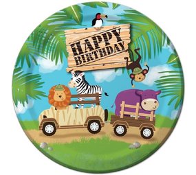 Plattensafari Abenteuer alles Gute zum Geburtstag 22 cm - 8 Stücke