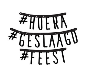 Letterslinger Hoera Geslaagd Feest (mat)