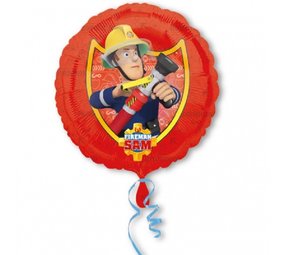 Folie Ballon Sam de Brandweerman rood Folie Ballon Sam de Brandweerman rood
