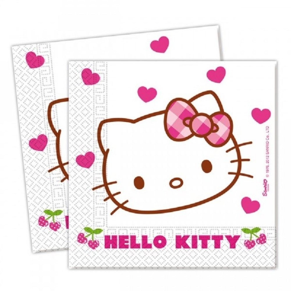 Napkin Hello Kitty Hartjes 20 pieces Napkin Hello Kitty Hartjes 20 pieces